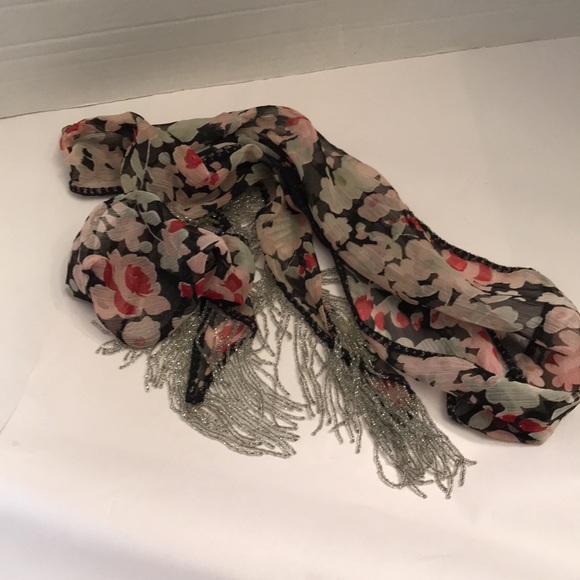 Beaded Vintage Looking Scarf - Picture 7 of 8